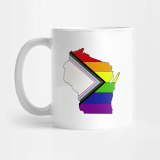 Progress pride flag - Wisconsin Mug